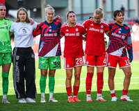 19.09.2026, München, Deutschland. Google Pixel Frauen-Bundesliga: FC Bayern München Frauen gegen 1. FC Köln Frauen am FC Bayern Campus. Anna Klink (FC Bayern Frauen), Barbara Dunst (FC Bayern Frauen), Glodis Perla Viggosdottir (FC Bayern Frauen), Momoko Tanikawa (FC Bayern Frauen)