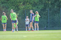 05.08.2026, München, Deutschland. Google Pixel Frauen-Bundesliga: Die FC Bayern Frauen absolvieren auf dem FC Bayern Campus eine Trainingseinheit zur Vorbereitung auf das Testspiel gegen Paris FC. Klara Bühl (FC Bayern Frauen)