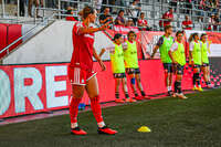 31.08.2026, München, Deutschland. Google Pixel Frauen-Bundesliga: FC Bayern München Frauen gegen 1. FSV Mainz 05 Frauen am FC Bayern Campus. Erstes Heimspiel des FC Bayern München in der Saison 2026/27. Klara Bühl (FC Bayern Frauen)
