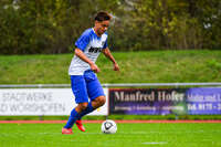 11.10.2026, Bad Wörishofen, Bayern, Deutschland. U19 (A-Jun.) Kreisklasse Allgäu – Nord: FC Bad Wörishofen U19 gegen JFG Wertachtal U19. Spielort: Stadion Unteres Hart. Saison 2026/2027. Julian Bleyer (FC Bad Wörishofen) am Ball, mit dem Ball, in einer Spielszene