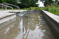 31.07.2026 – Bad Wörishofen, Bayern (Deutschland): Wassertretanlage an der Hartenthaler Straße nahe dem Kurhotel Tanneck.