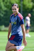 19.08.2026, München, Deutschland. Google Pixel Frauen-Bundesliga: Die FC Bayern Frauen absolvieren auf dem FC Bayern Campus eine Trainingseinheit vor dem Bundesliga-Saisonauftakt gegen den 1. FC Union Berlin. Kassandra Potsi (FC Bayern Frauen)