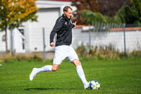 03.10.2026, Mindelheim, Deutschland. Kreisliga Allgäu Nord: TSV Mindelheim gegen (SG) Sontheim/Westerheim. Spielort: Julius-Strohmayer Stadion. Benedikt Fischer (TSV Mindelheim) beim Schuss, beim Abschluss, bei der Schussabgabe