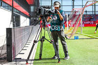 19.09.2026, München, Deutschland. Google Pixel Frauen-Bundesliga: FC Bayern München Frauen gegen 1. FC Köln Frauen am FC Bayern Campus. TV Team