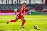 31.08.2026, München, Deutschland. Google Pixel Frauen-Bundesliga: FC Bayern München Frauen gegen 1. FSV Mainz 05 Frauen am FC Bayern Campus. Erstes Heimspiel des FC Bayern München in der Saison 2026/27. Giulia Gwinn (FC Bayern Frauen)