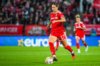 22.09.2026, Unterhaching, Deutschland. UEFA Women's Champions League, 1. Spieltag der Ligaphase: FC Bayern München Frauen gegen Manchester City. UWCL-Auftakt der FC Bayern Frauen und erstes UWCL-Pflichtspiel im neuen Zuhause Sportpark Unterhaching. Klara Bühl (FC Bayern Frauen)