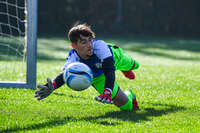 04.10.2026, Bad Wörishofen, Deutschland. U19 (A-Jun.) Kreisklasse Allgäu - Nord: FC Bad Wörishofen U19 gegen SG Unterrieden U19. Spielort: Stadion Am Unteren Hart. Moreno Cerneli (FC Bad Wörishofen) Torwart, Torhüter, Keeper
