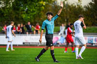 03.10.2026, Mindelheim, Deutschland. Kreisliga Allgäu Nord: TSV Mindelheim gegen (SG) Sontheim/Westerheim. Spielort: Julius-Strohmayer Stadion. Schiedsrichter, Unparteiischer, Spielleiter