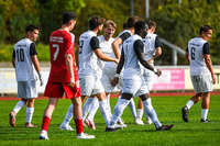 03.10.2026, Mindelheim, Deutschland. Kreisliga Allgäu Nord: TSV Mindelheim gegen (SG) Sontheim/Westerheim. Spielort: Julius-Strohmayer Stadion. Marc Mörstedt (TSV Mindelheim) fröhlich, gut gelaunt, lachend