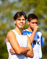 04.10.2026, Bad Wörishofen, Deutschland. U19 (A-Jun.) Kreisklasse Allgäu - Nord: FC Bad Wörishofen U19 gegen SG Unterrieden U19. Spielort: Stadion Am Unteren Hart. Deniz Kara (FC Bad Wörishofen) fröhlich, gut gelaunt, lachend