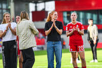 19.09.2026, München, Deutschland. Google Pixel Frauen-Bundesliga: FC Bayern München Frauen gegen 1. FC Köln Frauen am FC Bayern Campus. Stine Ballisager (FC Bayern Frauen)