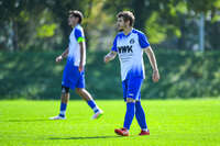 04.10.2026, Bad Wörishofen, Deutschland. U19 (A-Jun.) Kreisklasse Allgäu - Nord: FC Bad Wörishofen U19 gegen SG Unterrieden U19. Spielort: Stadion Am Unteren Hart. Ylli Vezaj (FC Bad Wörishofen) nachdenklich, ernst, fokussiert