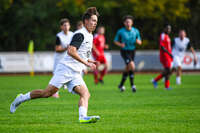 03.10.2026, Mindelheim, Deutschland. Kreisliga Allgäu Nord: TSV Mindelheim gegen (SG) Sontheim/Westerheim. Spielort: Julius-Strohmayer Stadion. Moritz Radewaldt (TSV Mindelheim) beim Laufen, im Sprint, in einer Laufszene