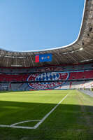 Allianz Arena, München, Deutschland – 25.04.2026: Fußball, UEFA Women’s Champions League 2025/2026, Halbfinale Hinspiel, FC Bayern München Frauen vs. FC Barcelona Frauen: Stadion vor Spielbeginn.