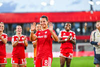 31.08.2026, München, Deutschland. Google Pixel Frauen-Bundesliga: FC Bayern München Frauen gegen 1. FSV Mainz 05 Frauen am FC Bayern Campus. Erstes Heimspiel des FC Bayern München in der Saison 2026/27. Lena Oberdorf (FC Bayern Frauen)
