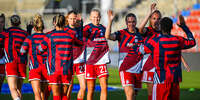 22.09.2026, Unterhaching, Deutschland. UEFA Women's Champions League, 1. Spieltag der Ligaphase: FC Bayern München Frauen gegen Manchester City. UWCL-Auftakt der FC Bayern Frauen und erstes UWCL-Pflichtspiel im neuen Zuhause Sportpark Unterhaching. Pernille Harder (FC Bayern Frauen)