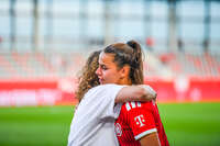 06.09.2026, München, Deutschland. Google Pixel Frauen-Bundesliga: FC Bayern München Frauen gegen SC Freiburg Frauen am FC Bayern Campus. Lena Oberdorf (FC Bayern Frauen) im Interview