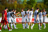 03.10.2026, Mindelheim, Deutschland. Kreisliga Allgäu Nord: TSV Mindelheim gegen (SG) Sontheim/Westerheim. Spielort: Julius-Strohmayer Stadion. Niko Hefele (TSV Mindelheim) beim Jubel, jubelnd, feiernd