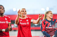 31.08.2026, München, Deutschland. Google Pixel Frauen-Bundesliga: FC Bayern München Frauen gegen 1. FSV Mainz 05 Frauen am FC Bayern Campus. Erstes Heimspiel des FC Bayern München in der Saison 2026/27. Glodis Perla Viggosdottir (FC Bayern Frauen)