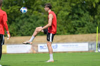 29.06.2026, Bad Wörishofen, Deutschland, Swiss Football League, SFL 2026/2027, Der FC Vaduz startet mit der ersten Trainingseinheit in sein Sommertrainingslager in Bad Wörishofen (Unterallgäu). Der Verein bereitet sich dort auf die Saison 2026/2027 vor. Alessio Hasler (FC Vaduz)