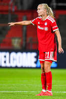 22.09.2026, Unterhaching, Deutschland. UEFA Women's Champions League, 1. Spieltag der Ligaphase: FC Bayern München Frauen gegen Manchester City. UWCL-Auftakt der FC Bayern Frauen und erstes UWCL-Pflichtspiel im neuen Zuhause Sportpark Unterhaching. Pernille Harder (FC Bayern Frauen)
