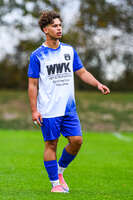11.10.2026, Bad Wörishofen, Bayern, Deutschland. U19 (A-Jun.) Kreisklasse Allgäu – Nord: FC Bad Wörishofen U19 gegen JFG Wertachtal U19. Spielort: Stadion Unteres Hart. Saison 2026/2027. Fabio Hellwagner (FC Bad Wörishofen) nachdenklich, ernst, fokussiert