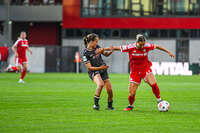 31.08.2026, München, Deutschland. Google Pixel Frauen-Bundesliga: FC Bayern München Frauen gegen 1. FSV Mainz 05 Frauen am FC Bayern Campus. Erstes Heimspiel des FC Bayern München in der Saison 2026/27. Klara Bühl (FC Bayern Frauen)