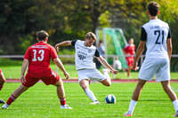 03.10.2026, Mindelheim, Deutschland. Kreisliga Allgäu Nord: TSV Mindelheim gegen (SG) Sontheim/Westerheim. Spielort: Julius-Strohmayer Stadion. Marc Mörstedt (TSV Mindelheim) beim Schuss, beim Abschluss, bei der Schussabgabe