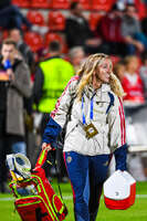 22.09.2026, Unterhaching, Deutschland. UEFA Women's Champions League, 1. Spieltag der Ligaphase: FC Bayern München Frauen gegen Manchester City. UWCL-Auftakt der FC Bayern Frauen und erstes UWCL-Pflichtspiel im neuen Zuhause Sportpark Unterhaching. Larissa Hauenstein (FC Bayern Frauen)