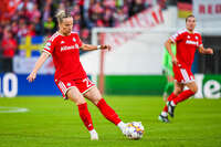 22.09.2026, Unterhaching, Deutschland. UEFA Women's Champions League, 1. Spieltag der Ligaphase: FC Bayern München Frauen gegen Manchester City. UWCL-Auftakt der FC Bayern Frauen und erstes UWCL-Pflichtspiel im neuen Zuhause Sportpark Unterhaching. Franziska Kett (FC Bayern Frauen)