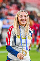 22.09.2026, Unterhaching, Deutschland. UEFA Women's Champions League, 1. Spieltag der Ligaphase: FC Bayern München Frauen gegen Manchester City. UWCL-Auftakt der FC Bayern Frauen und erstes UWCL-Pflichtspiel im neuen Zuhause Sportpark Unterhaching. Larissa Hauenstein (FC Bayern Frauen)