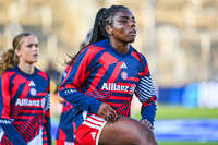 22.09.2026, Unterhaching, Deutschland. UEFA Women's Champions League, 1. Spieltag der Ligaphase: FC Bayern München Frauen gegen Manchester City. UWCL-Auftakt der FC Bayern Frauen und erstes UWCL-Pflichtspiel im neuen Zuhause Sportpark Unterhaching. Edna Imade (FC Bayern Frauen)