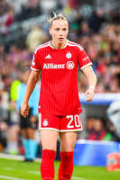 22.09.2026, Unterhaching, Deutschland. UEFA Women's Champions League, 1. Spieltag der Ligaphase: FC Bayern München Frauen gegen Manchester City. UWCL-Auftakt der FC Bayern Frauen und erstes UWCL-Pflichtspiel im neuen Zuhause Sportpark Unterhaching. Franziska Kett (FC Bayern Frauen)