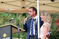 01.08.2026 – Bad Wörishofen, Deutschland: Das Roséweinfest im Hotel Sonnengarten findet zum zweiten Mal statt. Klaus Holetschek (CSU-Politiker, MdL), Heidi Krumm-Hebinger (Inhaberin Hotel Sonnengarten)