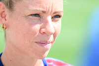 19.08.2026, München, Deutschland. Google Pixel Frauen-Bundesliga: Die FC Bayern Frauen absolvieren auf dem FC Bayern Campus eine Trainingseinheit vor dem Bundesliga-Saisonauftakt gegen den 1. FC Union Berlin. Linda Dallmann (FC Bayern Frauen)