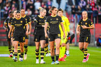 22.09.2026, Unterhaching, Deutschland. UEFA Women's Champions League, 1. Spieltag der Ligaphase: FC Bayern München Frauen gegen Manchester City. UWCL-Auftakt der FC Bayern Frauen und erstes UWCL-Pflichtspiel im neuen Zuhause Sportpark Unterhaching. Kerstin Casparij (Manchester City Frauen)