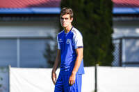 04.10.2026, Bad Wörishofen, Deutschland. U19 (A-Jun.) Kreisklasse Allgäu - Nord: FC Bad Wörishofen U19 gegen SG Unterrieden U19. Spielort: Stadion Am Unteren Hart. Kevin Günther (FC Bad Wörishofen) nachdenklich, ernst, fokussiert
