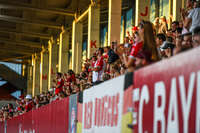 31.08.2026, München, Deutschland. Google Pixel Frauen-Bundesliga: FC Bayern München Frauen gegen 1. FSV Mainz 05 Frauen am FC Bayern Campus. Erstes Heimspiel des FC Bayern München in der Saison 2026/27. Fans