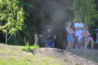 Mindelheim, Deutschland – 23.05.2026: Eröffnung der neuen BikeArea auf der Schwabenwiese in Mindelheim. Die von Schanzenwerk gestaltete und gebaute Anlage umfasst Pumptrack-, Flowline- und Jumpline-Elemente für Kinder, Jugendliche und Erwachsene.