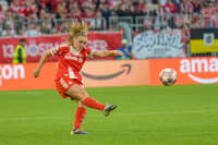 Allianz Arena, München, Deutschland – 25.04.2026: Fußball, UEFA Women’s Champions League 2025/2026, Halbfinale Hinspiel, FC Bayern München Frauen vs. FC Barcelona Frauen: