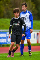 11.10.2026, Bad Wörishofen, Bayern, Deutschland. U19 (A-Jun.) Kreisklasse Allgäu – Nord: FC Bad Wörishofen U19 gegen JFG Wertachtal U19. Spielort: Stadion Unteres Hart. Saison 2026/2027. Moritz Hartung (JFG Wertachtal) nachdenklich, ernst, fokussiert