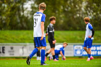 11.10.2026, Bad Wörishofen, Bayern, Deutschland. U19 (A-Jun.) Kreisklasse Allgäu – Nord: FC Bad Wörishofen U19 gegen JFG Wertachtal U19. Spielort: Stadion Unteres Hart. Saison 2026/2027. Niklas Lichtenberg (FC Bad Wörishofen) traurig, bedrückt, niedergeschlagen
