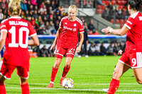 22.09.2026, Unterhaching, Deutschland. UEFA Women's Champions League, 1. Spieltag der Ligaphase: FC Bayern München Frauen gegen Manchester City. UWCL-Auftakt der FC Bayern Frauen und erstes UWCL-Pflichtspiel im neuen Zuhause Sportpark Unterhaching. Pernille Harder (FC Bayern Frauen)