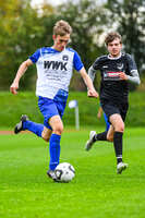 11.10.2026, Bad Wörishofen, Bayern, Deutschland. U19 (A-Jun.) Kreisklasse Allgäu – Nord: FC Bad Wörishofen U19 gegen JFG Wertachtal U19. Spielort: Stadion Unteres Hart. Saison 2026/2027. Niklas Lichtenberg (FC Bad Wörishofen) am Ball, mit dem Ball, in einer Spielszene