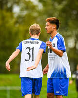 11.10.2026, Bad Wörishofen, Bayern, Deutschland. U19 (A-Jun.) Kreisklasse Allgäu – Nord: FC Bad Wörishofen U19 gegen JFG Wertachtal U19. Spielort: Stadion Unteres Hart. Saison 2026/2027. Julian Bleyer (FC Bad Wörishofen) beim Jubel, jubelnd, feiernd mit Niklas Lichtenberg (FC Bad Wörishofen)