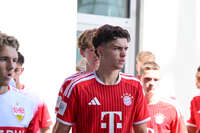 19.08.2026, München, Deutschland. FC Bayern München U19 vs. VfB Stuttgart U19 am FC Bayern Campus in München. FC Bayern U19 Spieler