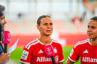 06.09.2026, München, Deutschland. Google Pixel Frauen-Bundesliga: FC Bayern München Frauen gegen SC Freiburg Frauen am FC Bayern Campus. Klara Bühl (FC Bayern Frauen)im Interview