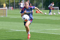 19.08.2026, München, Deutschland. Google Pixel Frauen-Bundesliga: Die FC Bayern Frauen absolvieren auf dem FC Bayern Campus eine Trainingseinheit vor dem Bundesliga-Saisonauftakt gegen den 1. FC Union Berlin. Barbara Dunst (FC Bayern Frauen)