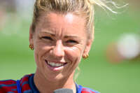 19.08.2026, München, Deutschland. Google Pixel Frauen-Bundesliga: Die FC Bayern Frauen absolvieren auf dem FC Bayern Campus eine Trainingseinheit vor dem Bundesliga-Saisonauftakt gegen den 1. FC Union Berlin. Linda Dallmann (FC Bayern Frauen)