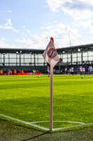 31.08.2026, München, Deutschland. Google Pixel Frauen-Bundesliga: FC Bayern München Frauen gegen 1. FSV Mainz 05 Frauen am FC Bayern Campus. Erstes Heimspiel des FC Bayern München in der Saison 2026/27. Eckfahne